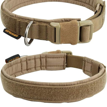 EXCELLENT ELITE SPANKER Tactical Small Puppy Dog Collar Nylon Adjustable Heavy Duty Military for Small Medium and Large Dogs Pet Soft Padded Dog Collar(COB-M)