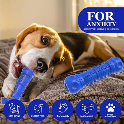 Dog Squeaky Toys for Aggressive Chewers, Durable Chew Toys for Large Medium Breed Dog, Tough Dogs Toys with Natural Rubber