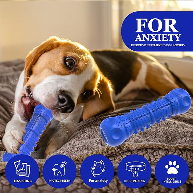Dog Squeaky Toys for Aggressive Chewers, Durable Chew Toys for Large Medium Breed Dog, Tough Dogs Toys with Natural Rubber