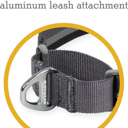 Ruffwear, Web Reaction Dog Collar, Escape-Proof Security Buckle, Adjustable Anti-Slip Martingale Collar with Durable Nylon Tubelok Webbing & Silent ID Attachment, River Rock Green, 20"-23"