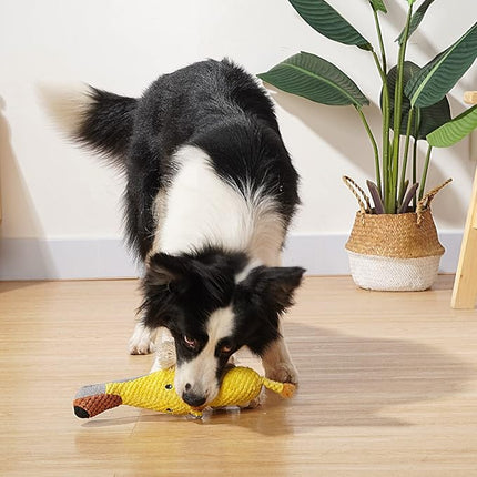 Dog Toys, Dog Plush Toy for Large Breed, Cute Squeaky Dogs Toy with Crinkle Paper, Puppy Stuffed Animal Chew Toys for Small, Middle, Large Breed (Lion)