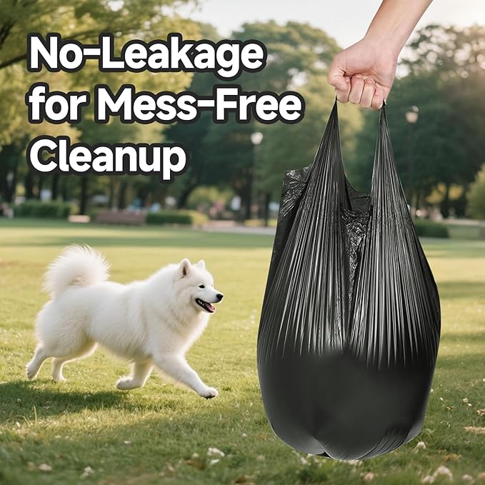 60 Count Pooper Scooper Bags Compatible with Arm and Hammer, Dog Waste Bags with Easy-Tie Handles, Extra Thick with No-Leakage Pet Poop Bag for Swivel Bin and Rake, Multi-Use (Only Dog Poop Bags)