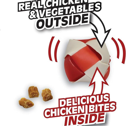 DreamBone RattleBall Small Chews 14 Count, Rawhide-Free Chews For Dogs, With Real Chicken Treats Inside