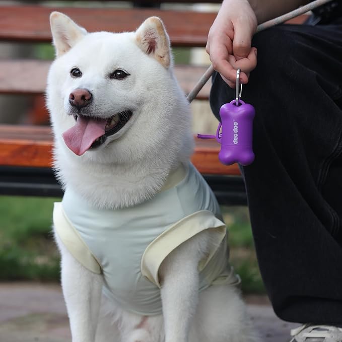 Dog Poop Bags with Handles 60 Rolls 720 Counts Big Sizes Leak Proof and Extra Thick Waste Bags Refill Rolls for Walking Small Medium Large Dogs Cats Litter With 2 Dispensers Lavender Scented