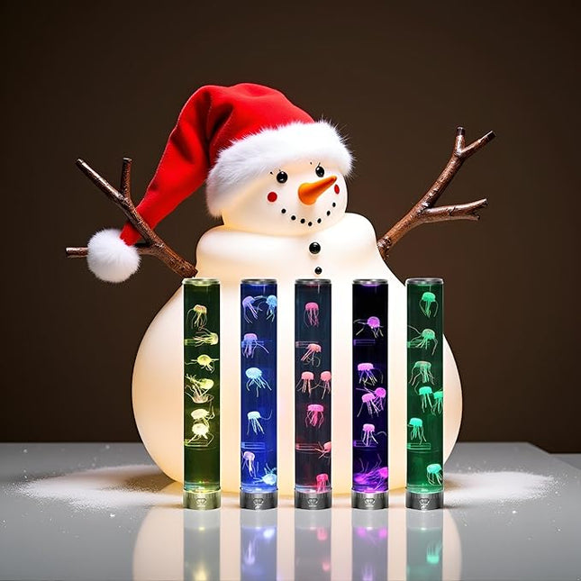 Lightahead LED Jellyfish Aqua Mood Lamp with 5 Color Changing Light Effects .The Ultimate Extra Large Sensory Synthetic Jelly Fish Tank Aquarium Mood Lamp. Ideal Gift