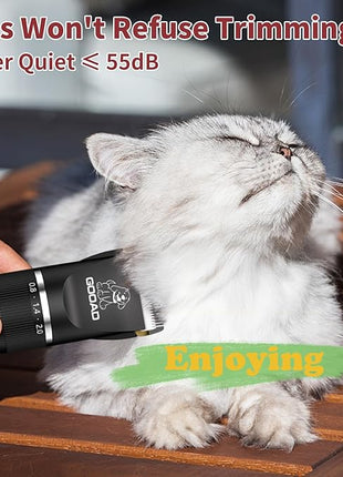 Cat Clippers for Matted Hair, Cat Grooming Kit, Cordless Cat Shaver for Long Hair, Low Noise Paw Trimmer, Cat Hair Trimmer for Grooming,Quiet Pet Hair Clippers Tools for Cats Dogs (Red)