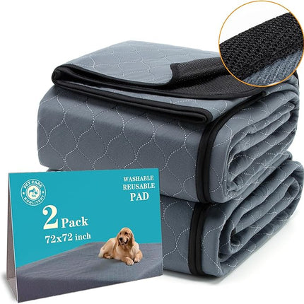 Washable Pee Pads for Dogs 72x72, 2 Pack, Extra Large Reusable Puppy Pads, Dog Training Pads with Quick Dry, Large Anti-Slip Dog Pee Pads, Whelping Pads, Potty Pad
