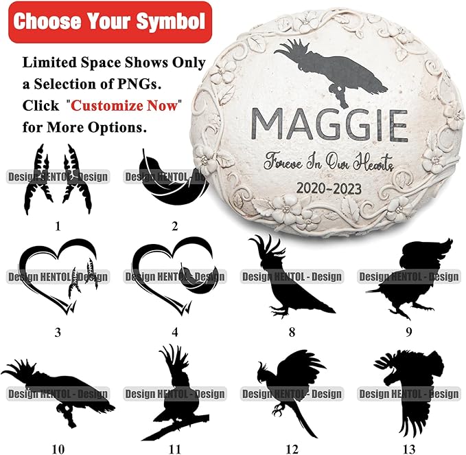 Personalized Cockatoo Memorial Stone, Pet Grave Marker Cockatoo, Cockatoo Headstone, Cockatoo Tombstone, Birds Gravestone, Cockatoo Memorial Gifts