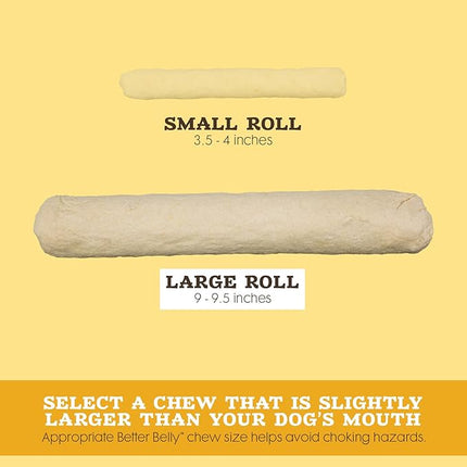Better Belly Highly Digestible Rawhide Large Roll ChewS, 3 Count (Pack of 1)