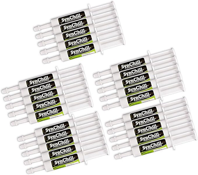 SynChill Oral Horse Supplement Gel, 100% Natural Nutritional Support, Helps Maintain Focus & Composure, Trusted by Equine Professionals, Drug-Free & Made in USA - 25-Pack