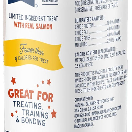 Natural Balance Limited Ingredient Mini-Rewards Salmon Grain-Free Dog Training Treats for Dogs | 5.3 Ounce Canister