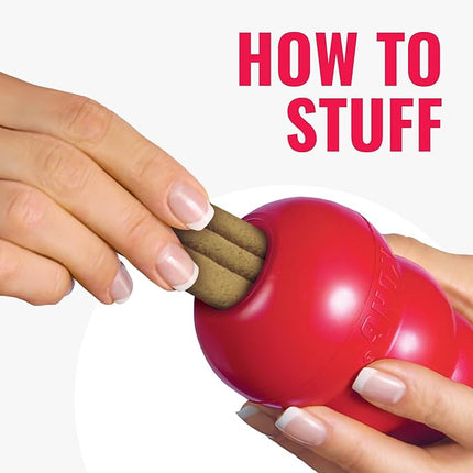 KONG Classic Toy & Ziggies Treats Combo Pack - Durable Chew Toy for Dogs - with Ziggies Chicken-Flavored Treats - Dog Accessories for Fun & Health - for Large Dogs