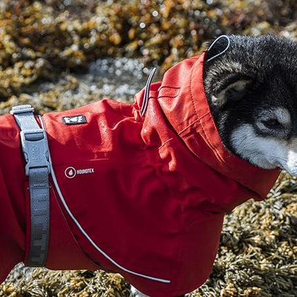 Hurtta Monsoon Coat ECO, Dog Raincoat, Rosehip, 35 in