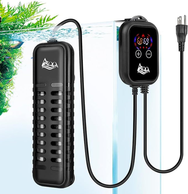 AQQA Aquarium Heater 500W for 66-135 Gallon Fish Tank Heater Quartz Glass Submersible Betta Fish Heater for Aquarium Thermostat Heater for Freshwater and Saltwater (500W for 66-135 Gal)
