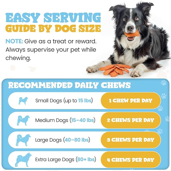 Dehydrated Sweet Potato Dog Treats (1 Pound Bag) - All Natural Rawhide Free, Grain-Free, & High in Fiber- Ideal for Small to Large Dogs - Perfect Dog Chews for Training, or Treat