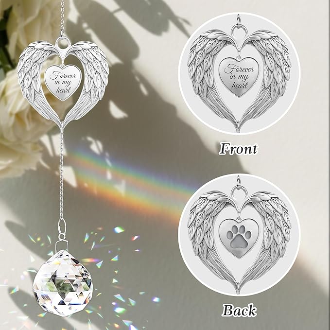 Dog Memorial Gifts for Loss of Dogs, Pets Loss Sympathy Gift,Dog Memorial Suncatcher, Pet Bereavement Remembrance Crystal Ball Suncatcher Gifts