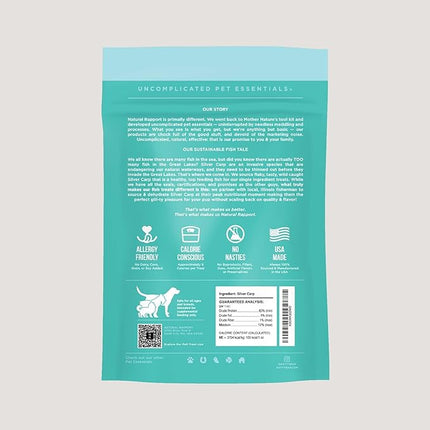 Natural Rapport Dehydrated Fish Dog Treats - The Only Silver Carp Fish Chips Dogs Need - All Natural Dog Treats for Small and Large Dogs (3 oz)