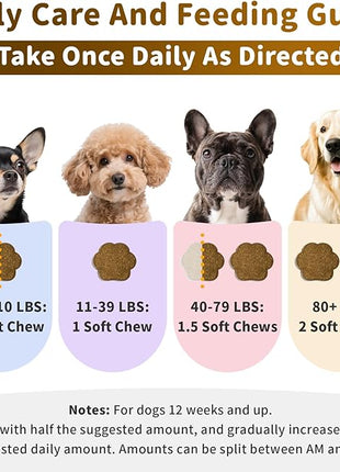 Calming Chews for Dogs – 12-in-1 Dog Calming Treats with Herbal & Vitamins, Relaxation, Focus & Behavior Support for Anxiety, Separation, Barking, Travel, Stress, Upgraded Bacon Flavor, 90 Ct