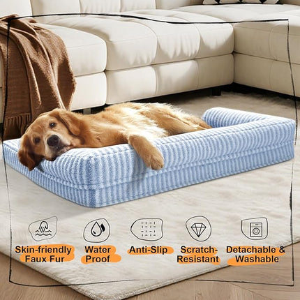 Dog Bed Medium Size Dog-Orthopedic Waterproof Bed for Dogs,Foam Couch Sofa with Washable Removable Cover & Non-Slip Bottom
