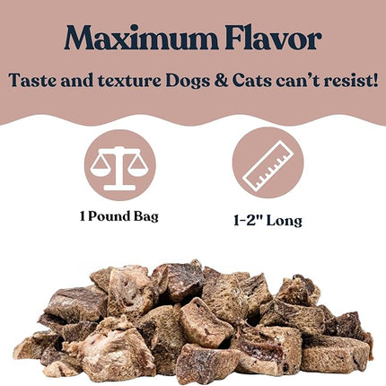 hotspot pets Freeze Dried Pork Liver Treats for Cats & Dogs - Made in USA (1 Pound Value Bag) Single Ingredient, High Protein, All Natural, Grain-Free - Perfect for Training, Topper or Snack