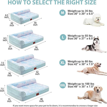 BFPETHOME Orthopedic Dog Beds for Large Dogs-Waterproof Sofa Dog Bed with Removable Washable Cover, Large Pet Bed with Waterproof Lining and Nonskid Bottom,Pet Bed for Dogs