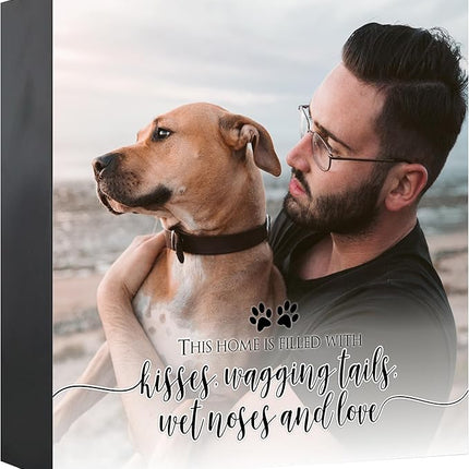 Lifesong Milestones Wooden Shadow Box Cremation Urn for Pet Ashes| Urns for Ashes of Deceased Pet Dog Cat| Sympathy Keepsake 10x10