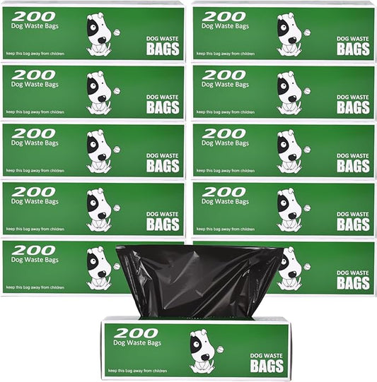 The Original Poop Bags® Dog Poop Bags Rolls – Commercial Bulk Recycled Poop Bags for Dogs, Heavy-Duty Waste Bag Refills, Black, 2,000 Count