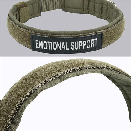EXCELLENT ELITE SPANKER Tactical Small Puppy Dog Collar Nylon Adjustable Heavy Duty Military for Small Medium and Large Dogs Pet Soft Padded Dog Collar(RGN-M)