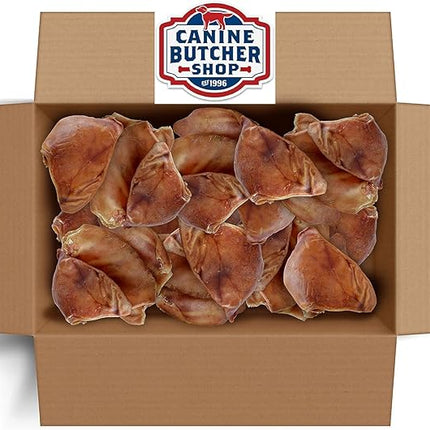 Pig Ears for Dogs, Always USA Made (30-Pack), All Natural, Sourced in USA Pig Ears, Digestible Pork Dog Chew Treat