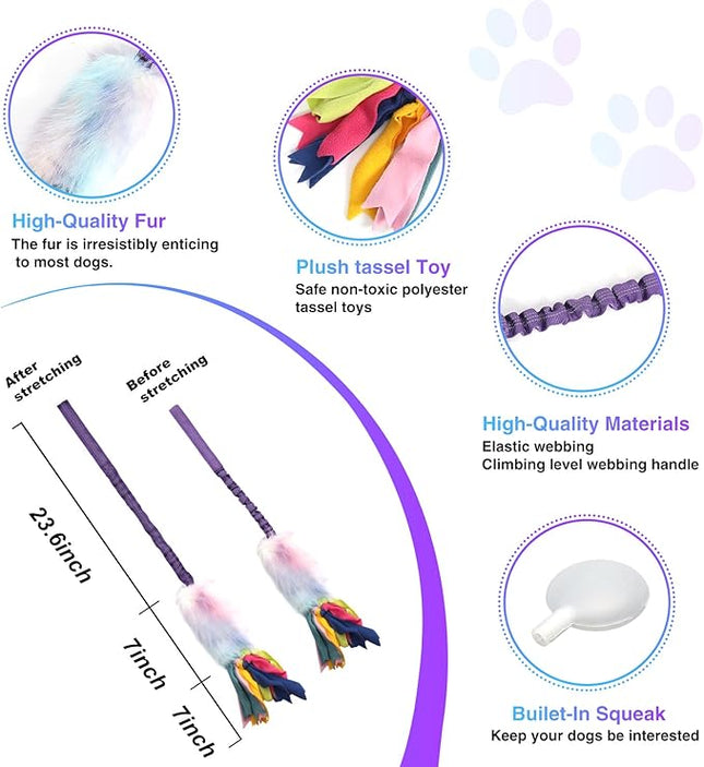 Dog Rope Toys, Nearly Indestructible Dog Rope Toy with Strong Squeak- Ideal Tug of War Interactive Dogs Training Toy, Dental Cleaning Chew Toys, Tug Toy for Boredom Suitable for Dogs of All Ages