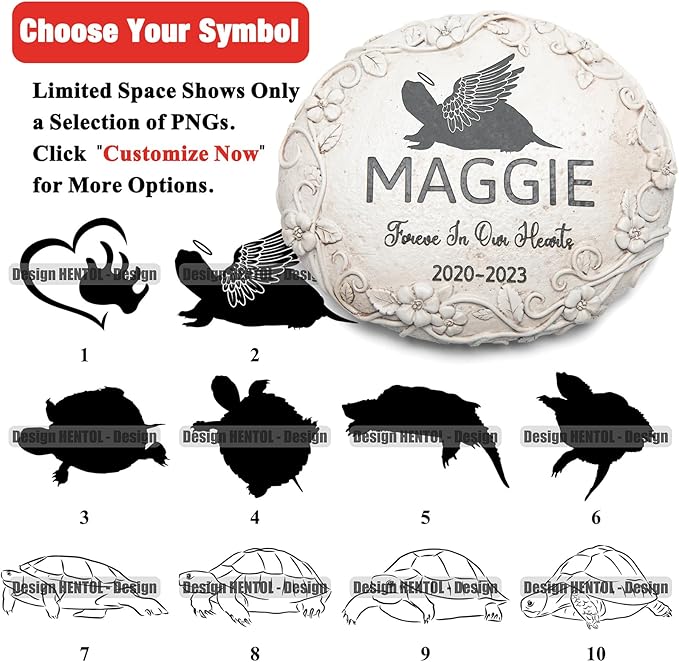 Personalized Turtle Memorial Stone, Pet Grave Marker Turtle, Turtle Headstone, Turtle Tombstone, Turtle Gravestone, Turtle Memorial Gifts