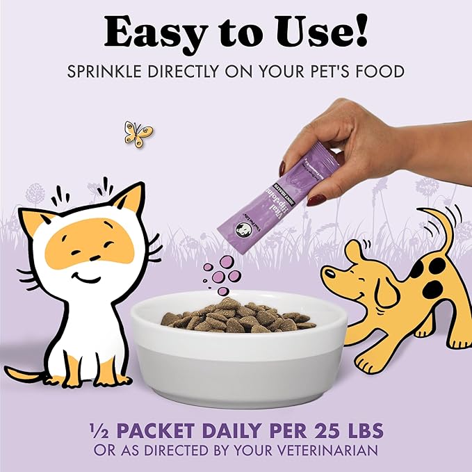 Vital Pet Life Green Lipped Mussel & Krill Powder, Hip & Joint Supplement for Dogs and Cats, Dog Joint Supplement, Mobility, Inflammation Defense, Collagen for Dogs, Veterinarian Developed, 30 packets