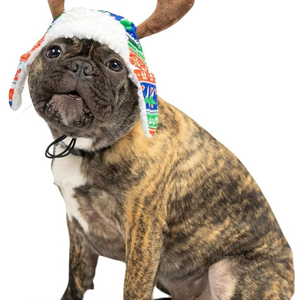 Huxley & Kent Pet Hat | Ugly Sweater Antler (Medium) | Fun Christmas Holiday Hat for Dogs/Cats | Cute, Comfortable and Fun | SnugFit Strings for Best Fit