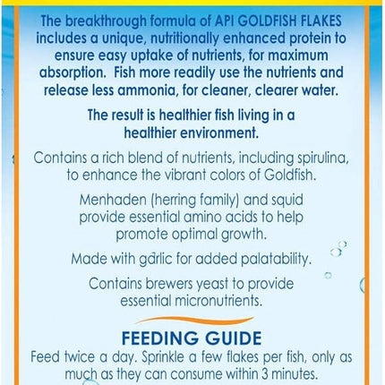 API GOLDFISH FLAKES Fish Food 5.7-Ounce Container