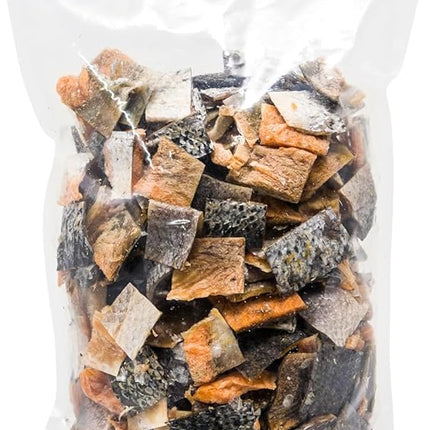 hotspot pets Freeze Dried Salmon Skin Chips for Cats & Dogs - Reasealable 1lb Big Bag Single Ingredient All Natural Omega 3 Benefits, Salmon Chips - Perfect for Training, Topper or Snack