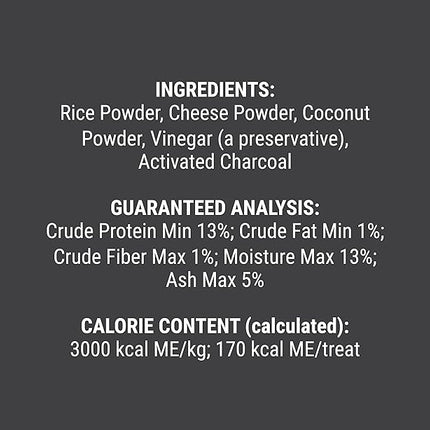 Himalayan Dog Chew Happy Teeth Yak Cheese, Soft Dog Chew, 100% Natural Soft Density Dental Treats, Gluten Free, Safe Treats for Oral Health, Lactose & Grain Free, Protein Rich, Cheese-Charcoal 2 Count