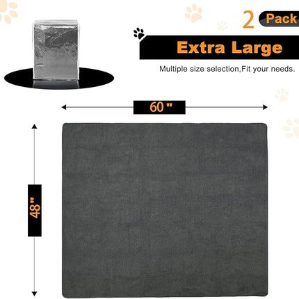 Washable Pee Pads for Dogs, 48x60 Reusable Whelping Pads, Absorb Dog Mats Non-Slip Puppy Training Pads for Whelping, Potty, Training, Playpen, Crate