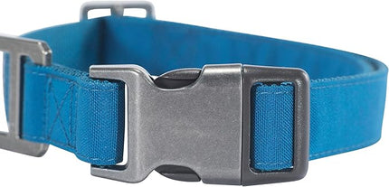 Carhartt Nylon Duck Dog Collar, Fully Adjustable Durable 2-Ply Cordura Nylon Canvas Collars for Dogs, Marine Blue, Large