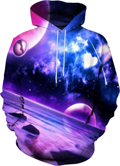 Yasswete Unisex Adults 3D Printed Fashion Hoodies for Men Women Pullover Novelty Sweatshirts with Big Pockets