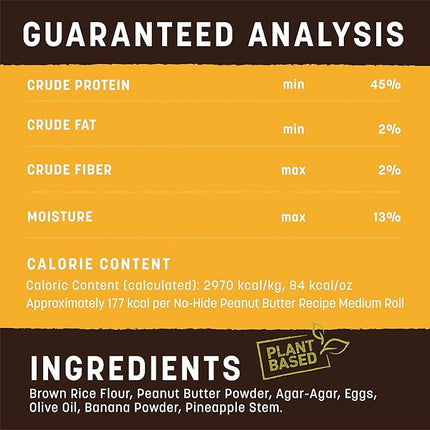 Earth Animal No Hide Chews - Long Lasting Rawhide Free Medium Dog Chews Rolls, Peanut Butter - 3 Count Value Pack