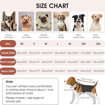 Queenmore Small Dog Sweater, Long Sleeve KnitSweater with Check Pattern, Warm Plaid Doggie Sweaters for Small Medium Dogs, Solid Pull-on Cat Knitwear, Saddle Brown S