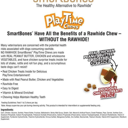 SmartBones DoubleTime Rolls and Playtime Chews, Treat Your Dog to a Rawahide-Free Chew Made with Real Meat and Vegetables