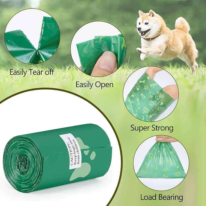 Dog Poop Bags Scented: Leak Proof 34 Rolls Refills 25Bags/Roll Dog Waste Bags With 1 Dispenser - 850 Counts