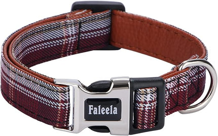 Faleela Soft &Comfy Bowtie Dog Collar,Detachable and Adjustable Bow Tie Collar,for Small Medium Large Pet (Red and White, Large(Pack of 1))