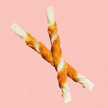 Better Belly Highly Digestible Rawhide Twist Sticks Chews, Treat Your Dog to a Chew with NO Artificial Colors or Flavors