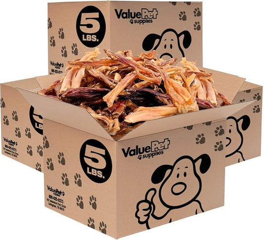 ValueBull Beef Tendons for Dogs, Varied Shapes, 20 Pounds Bulk Pack - Natural Collagen, Grass-Fed, Single Ingredient, All Natural Dog Chews