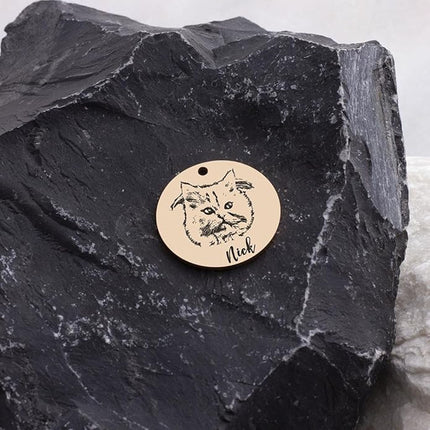 LONAGO 925 Sterling Silver Custom Dog Cat Portrait Photo Necklace Personalized Pet Engraved Picture Pendant Memorial Gift Name Jewelry for Women Mom