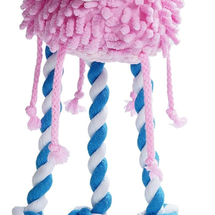 Nocciola Plush Squeaky Dog Toys, Cute Durable Stuffed Crinkle Puppy Pet Chew Toys for Large Medium Small Dogs - Jellyfish