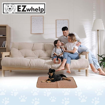 EZwhelp Reusable Dog Pee Pads - Waterproof Training Pads for Dogs - Washable & Sanitary-Rounded Corners-Laminated, Lightweight, Durable - Pet Essentials for Puppy Training and Whelping - 27"x32"