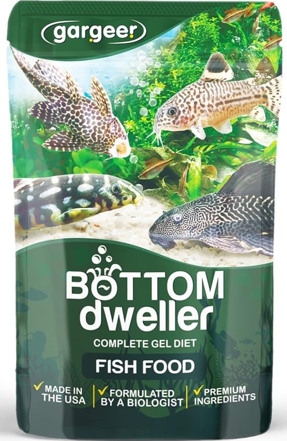 3oz Bottom Dweller Fish Food for Advanced Breeders. Complete Bottom Dweller Gel Diet for Both Juveniles & Adults. Made in The USA Using Premium Ingredients, Nutrition Gourmet Formula